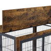 Furniture Dog Cage Crate with Double Doors, Rustic Brown, 38.58'' W x 25.2'' D x 27.17'' H