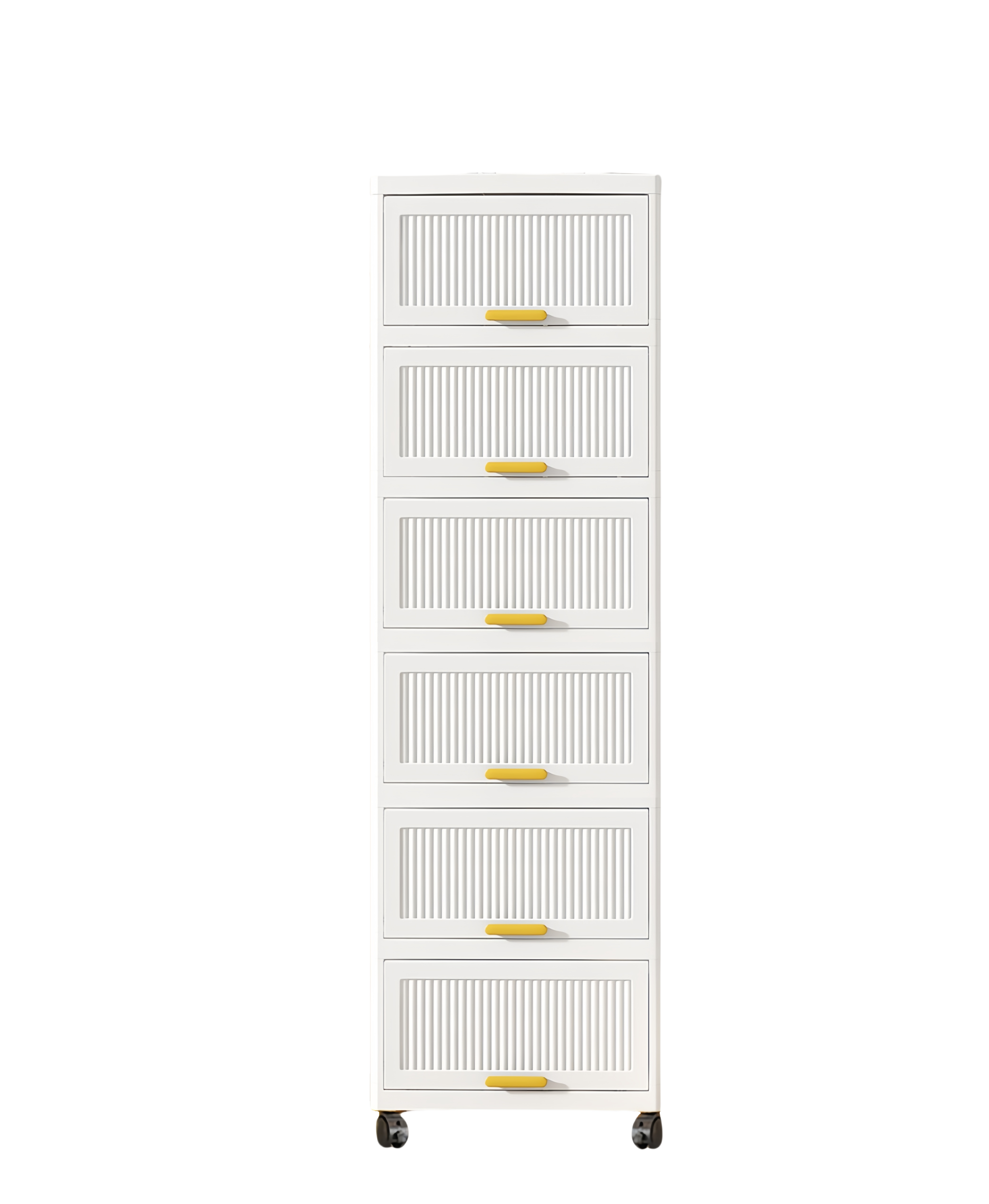 15.75" Side Wide 4-Layers Flip Open Storage Box With Wheels, Movable Storage Cabinet, Kitchen Shelf, Movable Storage Island, Home Organization, Wardrobe Storage Box