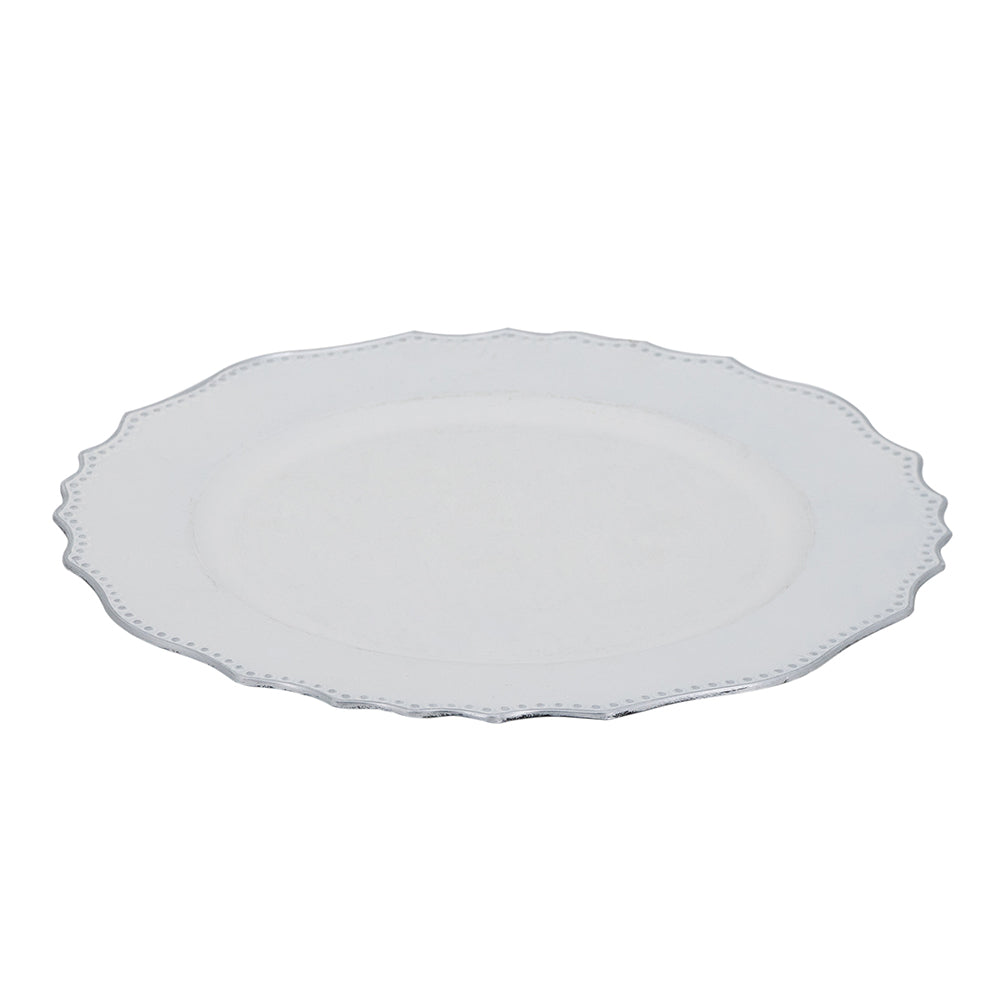 8 Pack Plastic Charger Plate, D13"